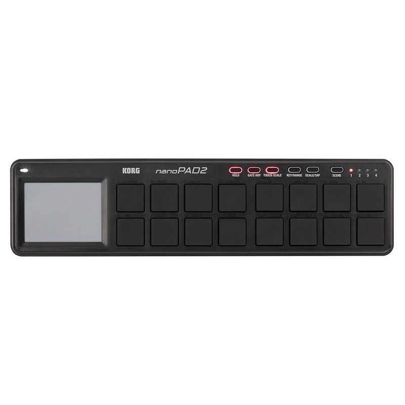 Korg nanoPAD2 USB Powered Slim Line Pad Controller, Black