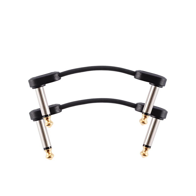 D'Addario Flat Patch Cable Right Angle To Right Angle, 2 Inches, Pair