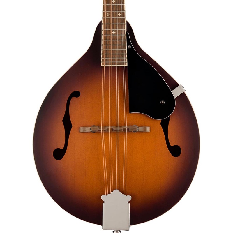 Fender PM-180E Mandolin With Bag, Walnut, Aged Cognac Burst