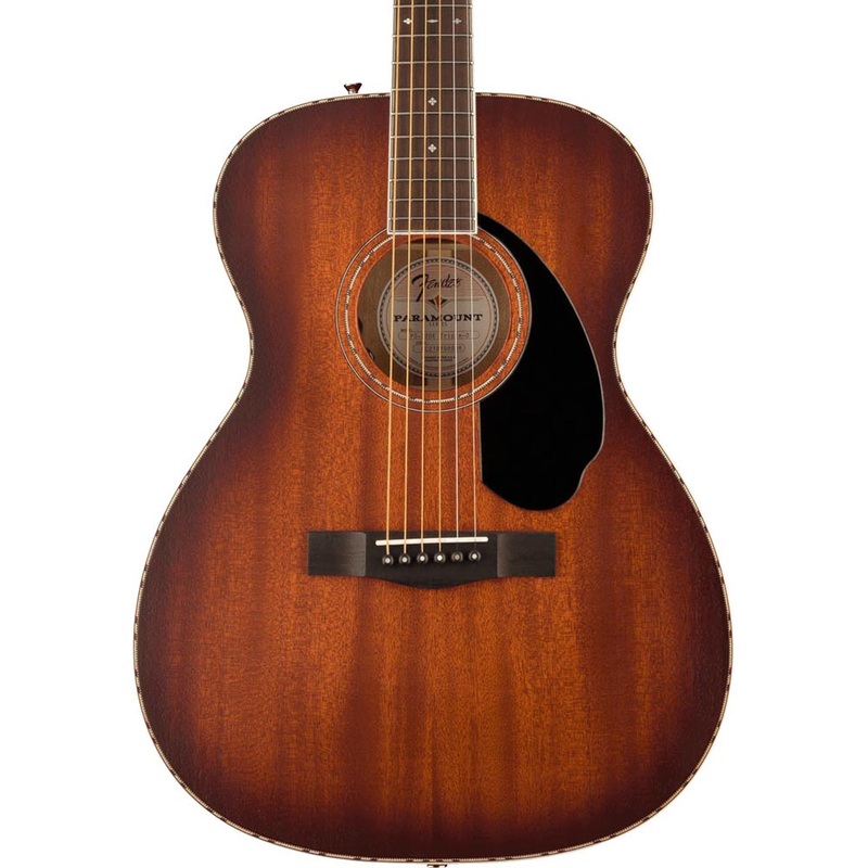 Fender PO-220E Orchestra With Case, All Mahogany, Ovangkol, Aged Cognac Burst