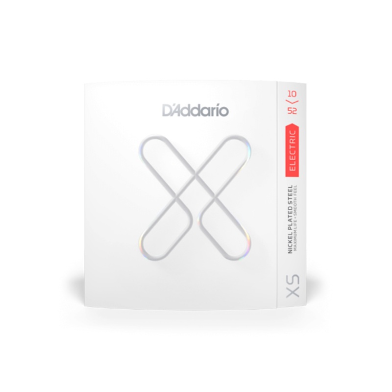 D'Addario 10-52 XS Nickel Plated Electric Guitar Strings, Light Top/Heavy Bottom