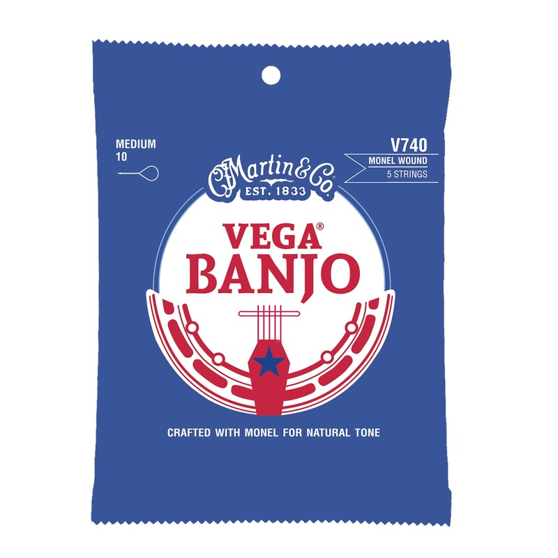 Martin Medium Vega Retro Banjo Monel Wound Strings, 5-String