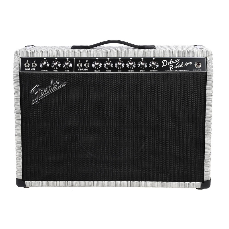 Fender '65 Deluxe Reverb Chilewich Chalk Celestion 12" Creamback 120V