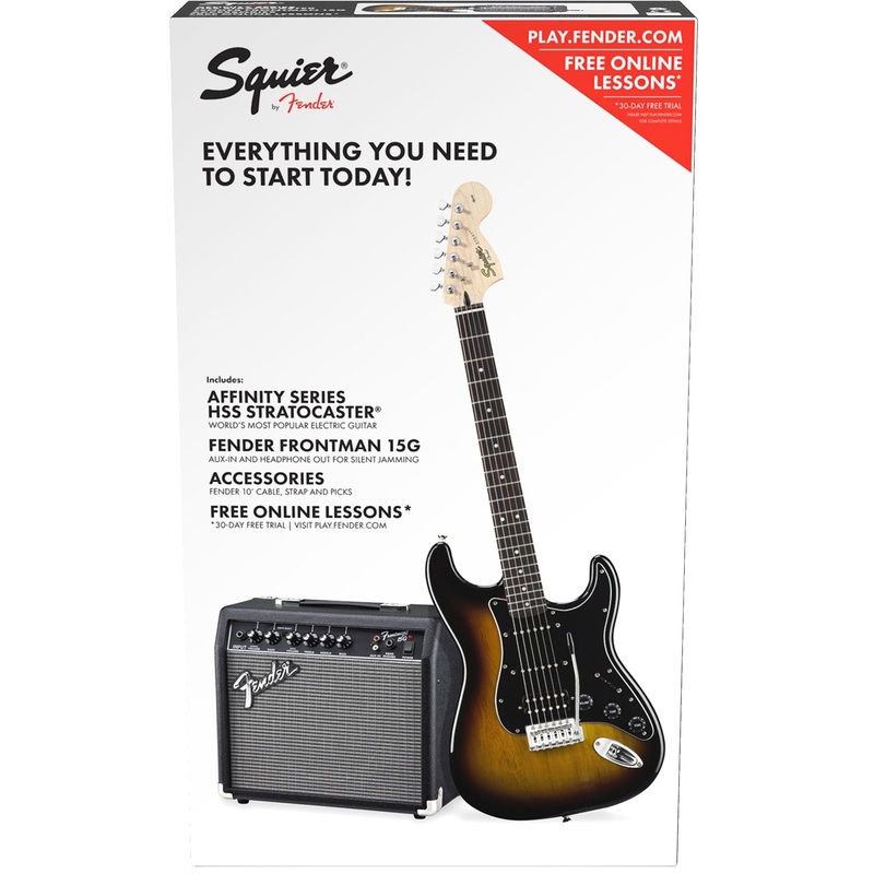 Squier Affinity Series Stratocaster HSS Pack 15G - Brown Sunburst 120V