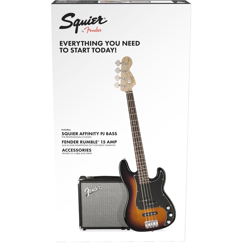Squier Precision Bass Pj Pack With Rumble 15 V3 - Brown Sunburst - 120V