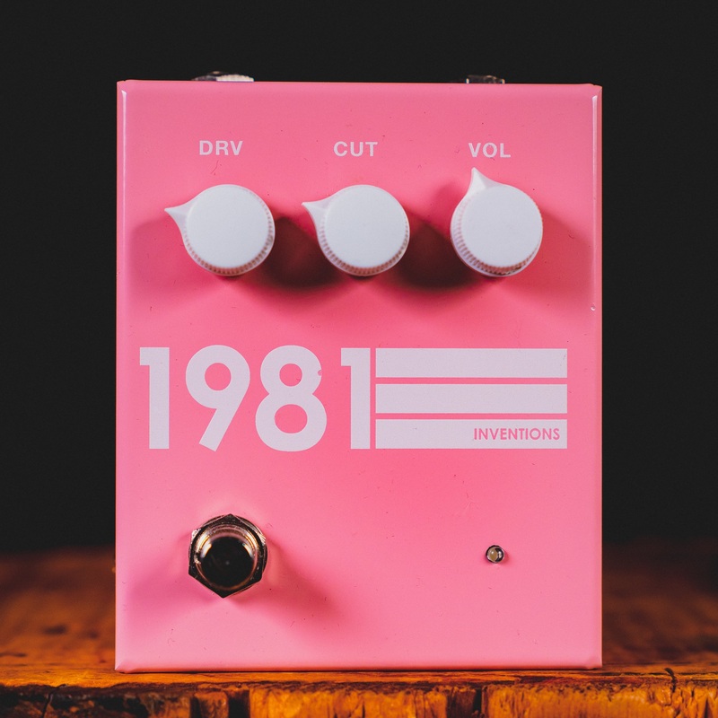 1981 Inventions DRV Shell Pink Overdrive Effect Pedal  Used