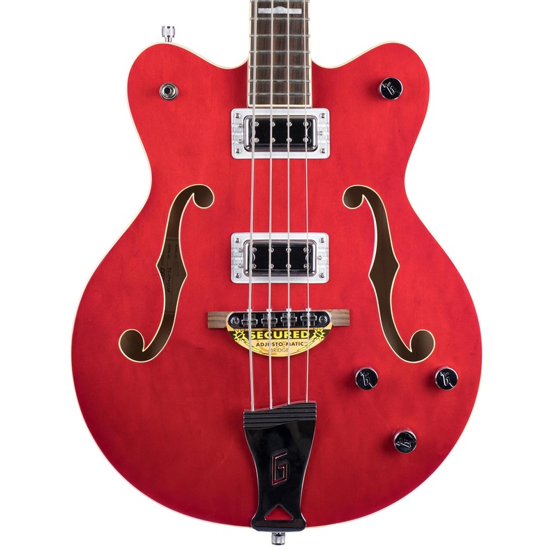 Gretsch G5442BDC Electromatic Hollow Body Short Scale Bass, Rosewood, Transparent Red