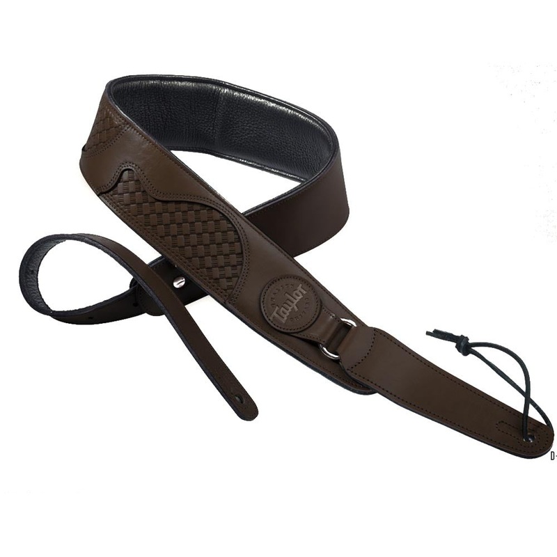 Taylor Guitar Basketweave Strap - Dark Brown