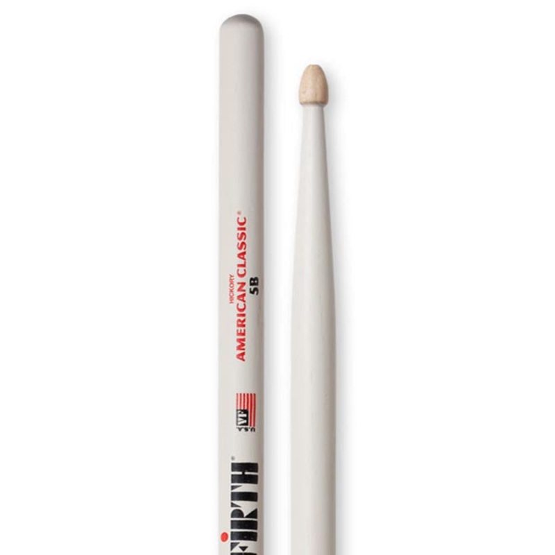Vic Firth 5B Wood Tip Drumsticks - White