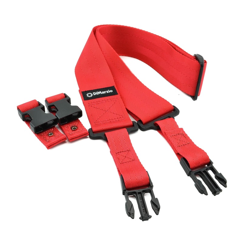 Dimarzio 2" Red Cliplock Nylon Strap