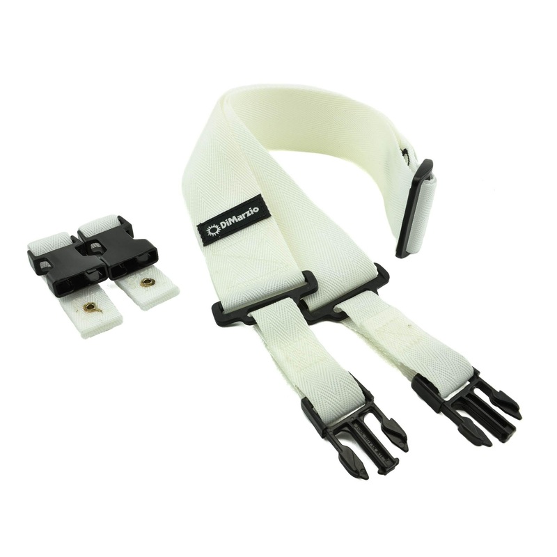 Dimarzio 2" White Cliplock Nylon Strap