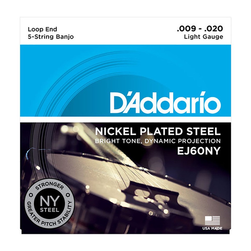 D'Addario 9-20 Light 5-String Banjo NY Steel Strings