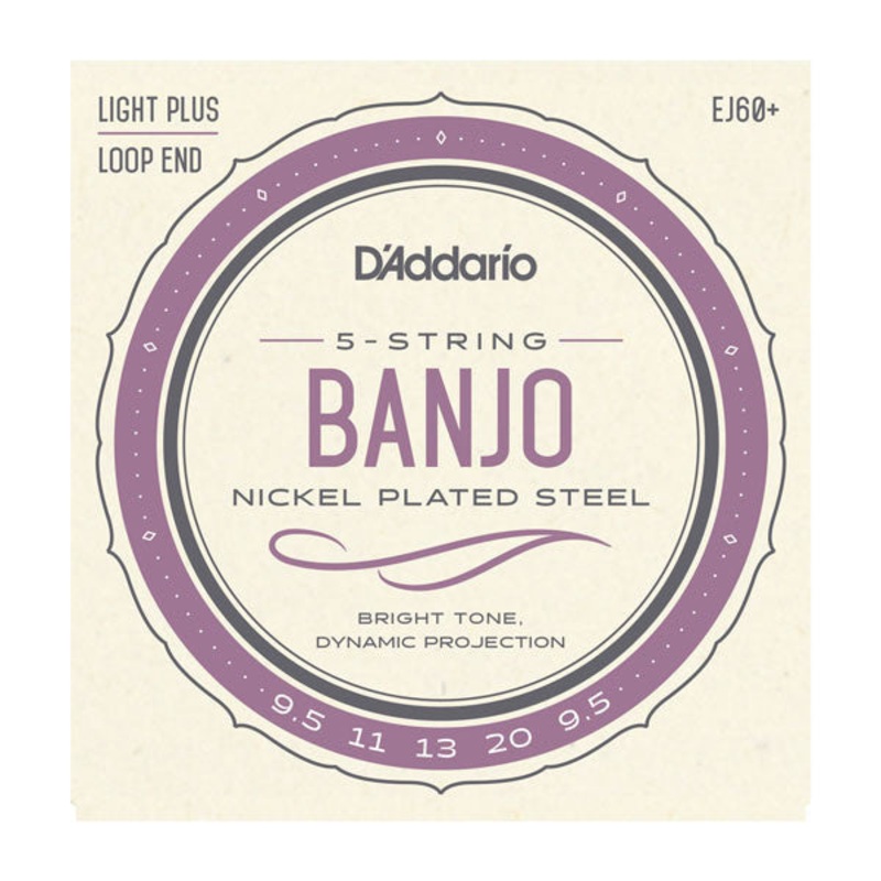 D'Addario 9.5-20 Light Plus Banjo Nickel Set