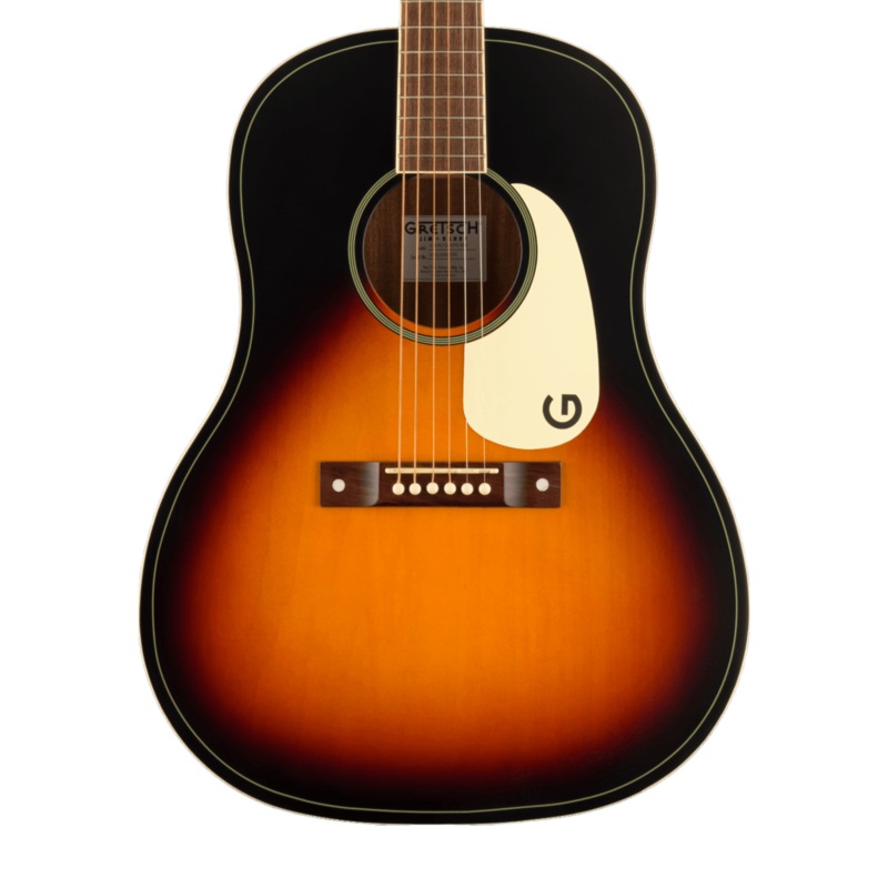 Gretsch Jim Dandy Dreadnought Acoustic Guitar, White Pickguard, Rex Burst