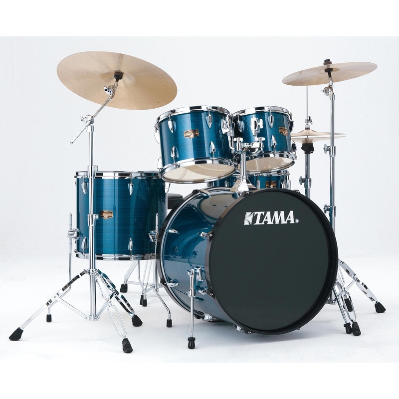 Tama IP52NCHLB 5 Piece Imperialstar Kit With Meinl HCS Cymbals - Hairline Blue