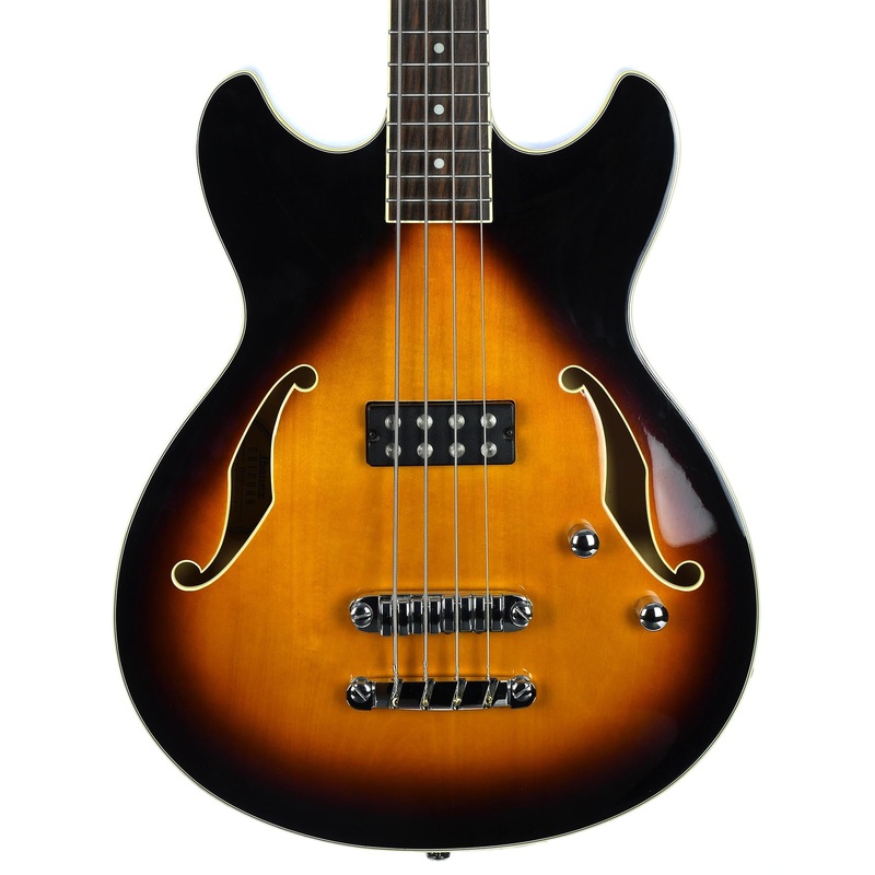 Ibanez ASB140BS Semi Hollow Bass Guitar Brown Sunburst With Bag - Used