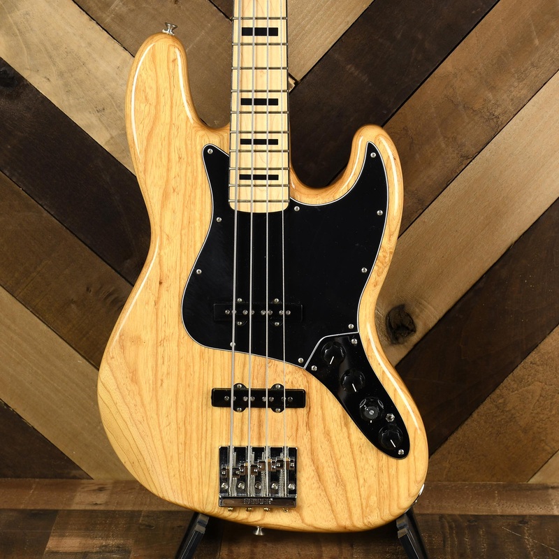 Fender Deluxe Active Jazz Bass Natural Ash With Tweed Case - Used