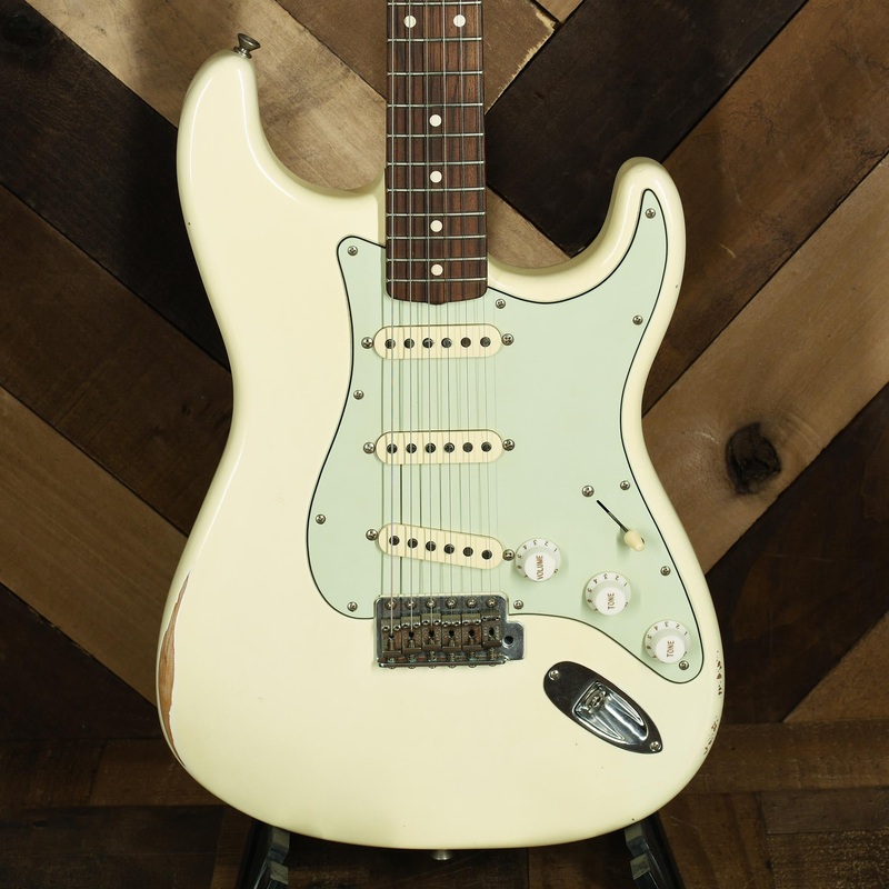 Fender 2015 Roadworn Stratocaster Olympic White With Gig Bag - Used