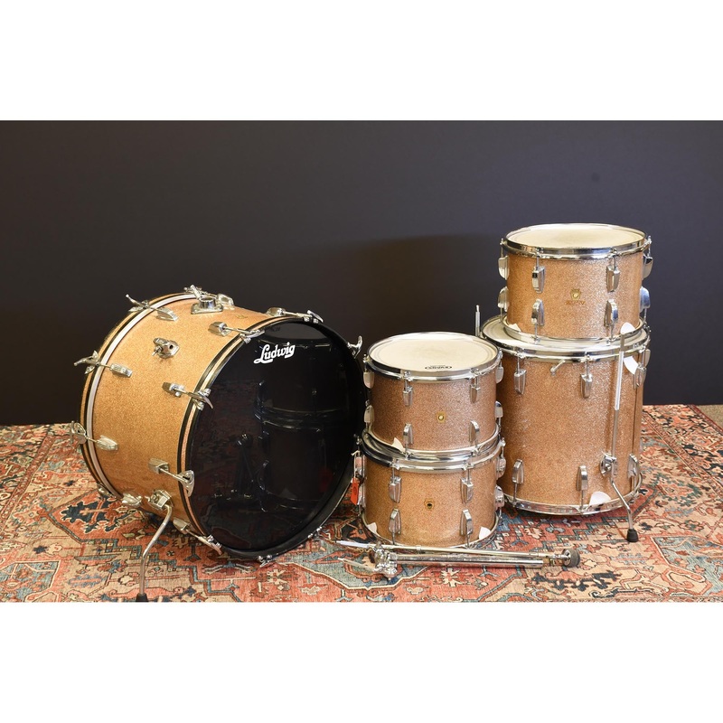 Ludwig 1960s Era Super Classic 5 Piece Set Pink Champagne, 22, 16, 13, 13, 12 - Used