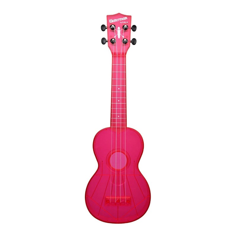 Kala Waterman Soprano Ukulele - Fluorescent/Gloss Pink