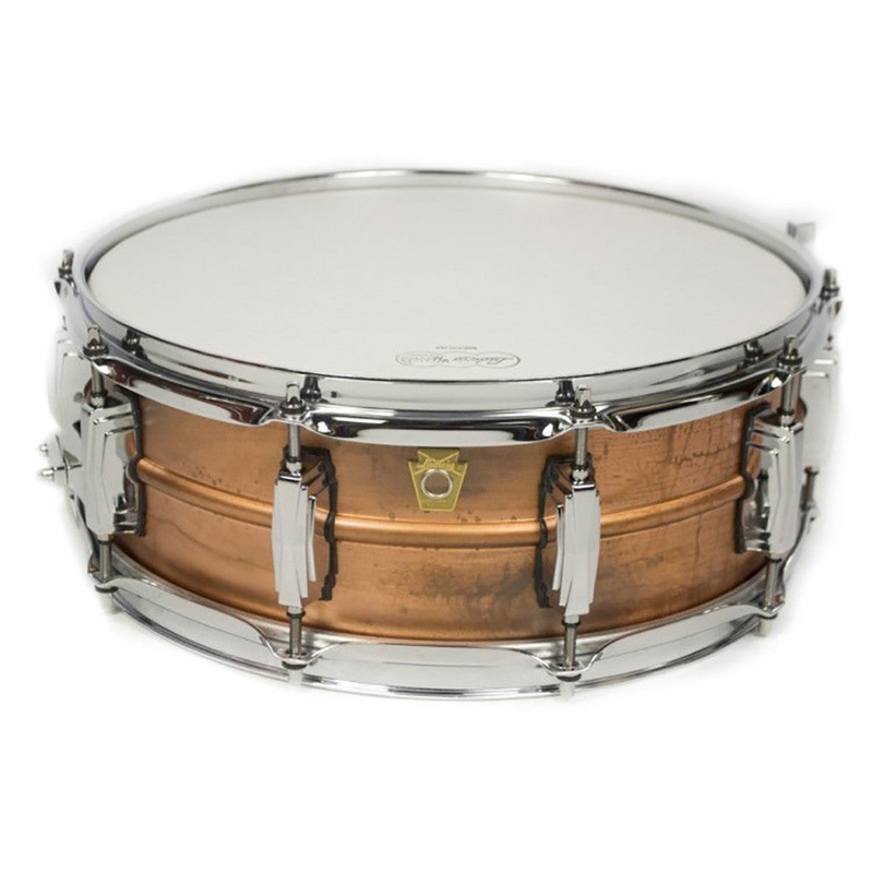 Ludwig 6.5x14" Copper Phonic Snare With Raw Patina Finish - Smooth Raw Shell