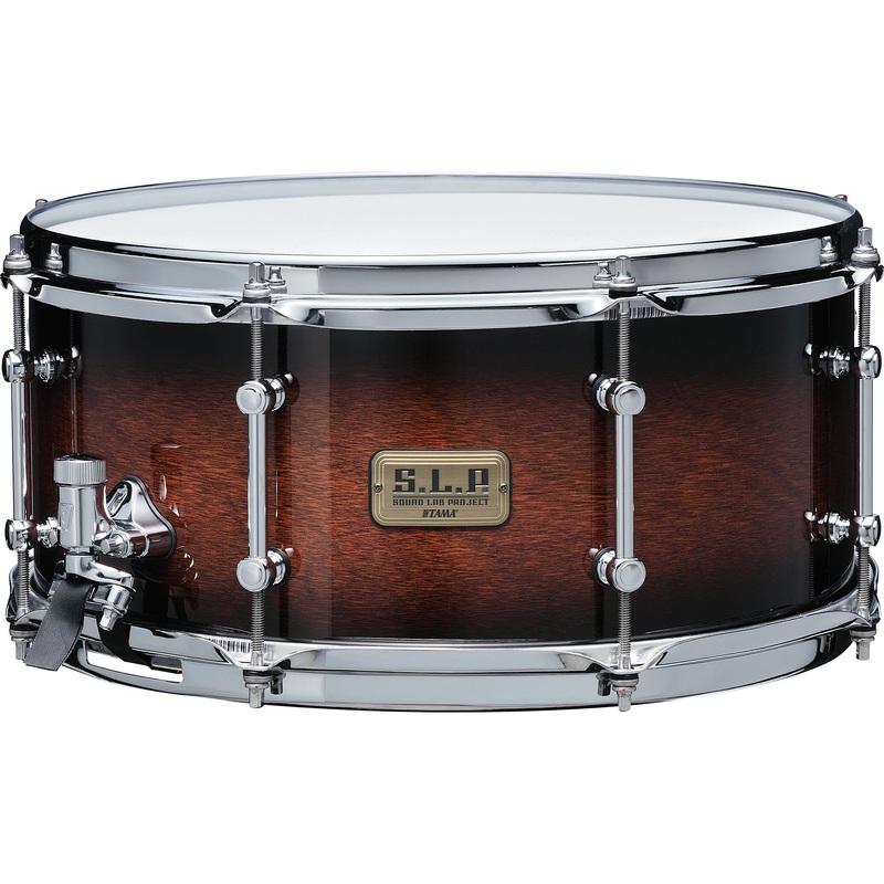 Tama S.L.P. Dynamic Kapur 6.5x14 Snare Drum - Black Kapur Burst