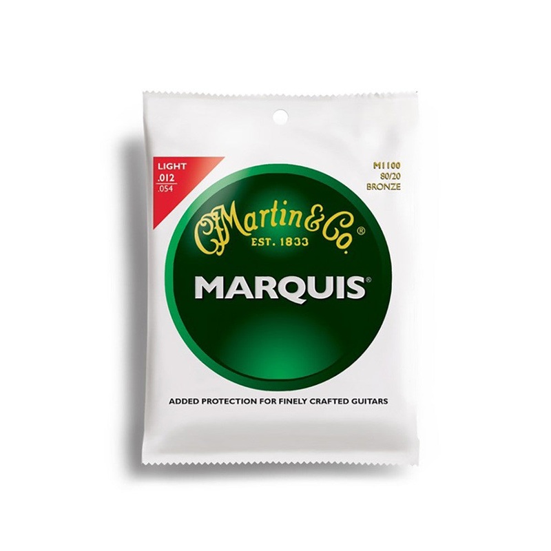 Martin Marquis Acoustic Guitar Strings, .12-.54 Light, 80/20 Bronze Light