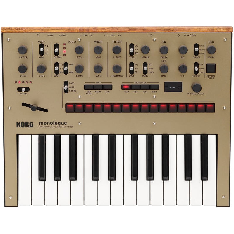 Korg Monologue Monophonic Analog Synthesizer With Presets - Gold