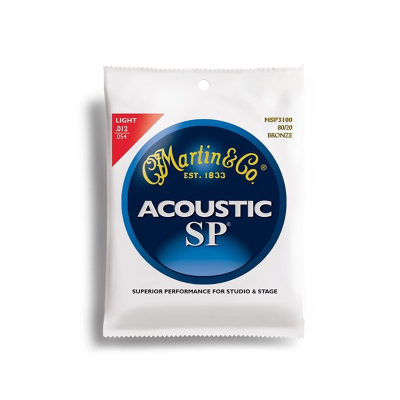 Martin Acoustic SP Guitar Strings, .12-.54 Light, 80/20 Bronze