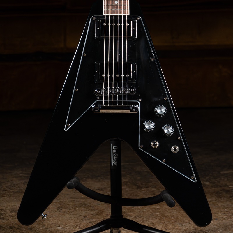 2021 Gibson 70s Flying V Electric Guitar, Mirror Pickguard, Ebony w/OHSC - Used