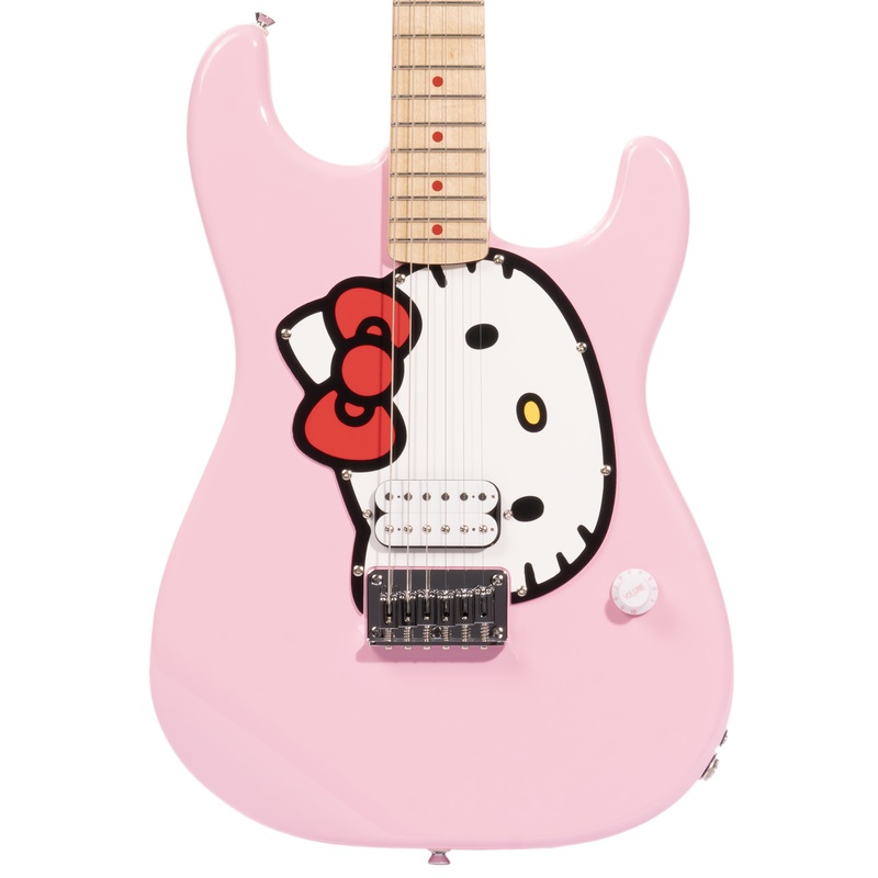 Squier Limited Edition Hello Kitty Stratocaster Electric Guitar, Maple Fingerboard, Pink