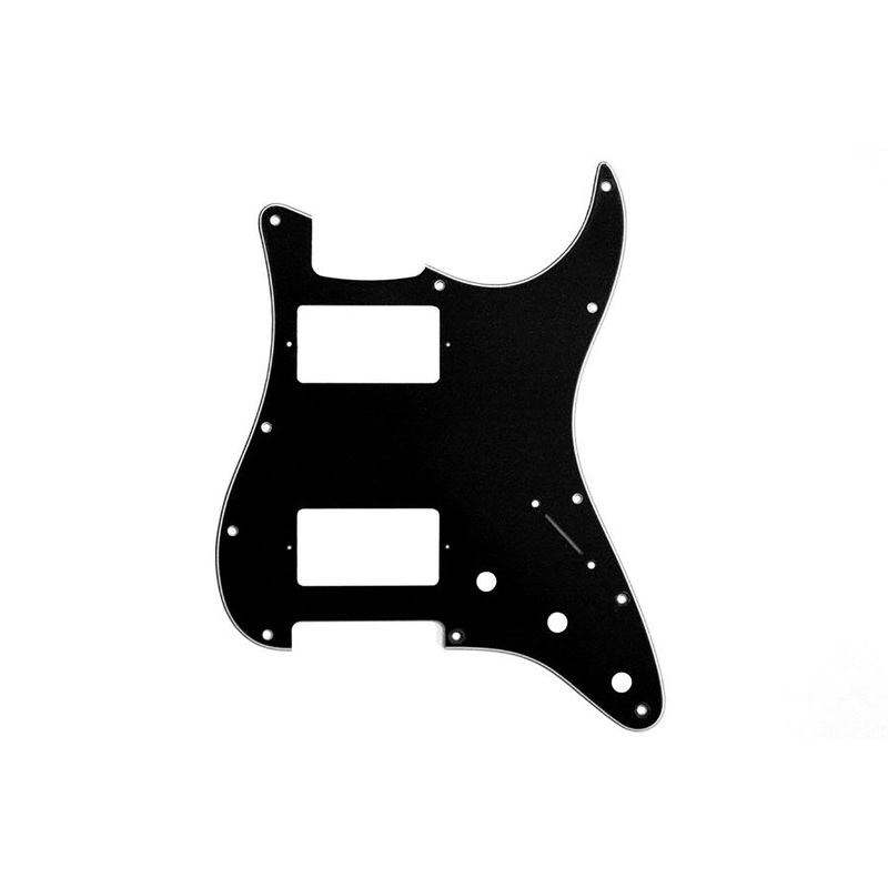 AllParts 2 Humbucker Black Pickguard For Stratocaster