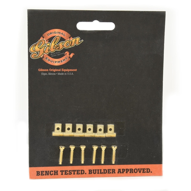 Gibson Nashville T.O.M. Replacement Saddles (6) With Screws-Gold