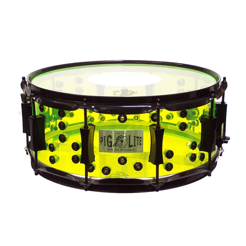 Pork Pie 6.5x14" Pig Lite Acrylic Snare - Neon Green