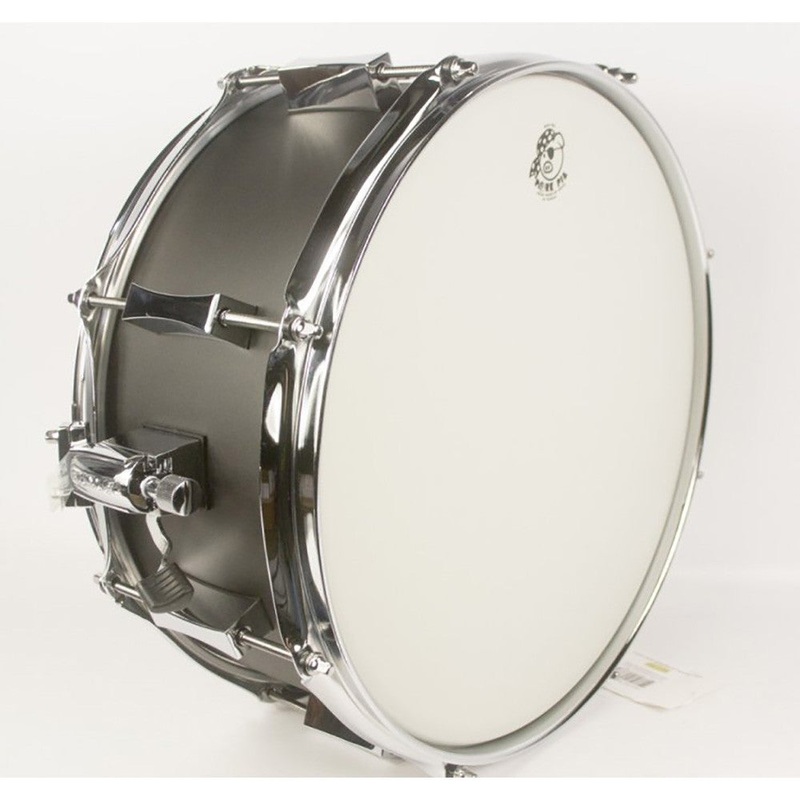 Pork Pie 6x14" Little Squealer Steel Shell 8-Lug Snare - Black Wrinkle