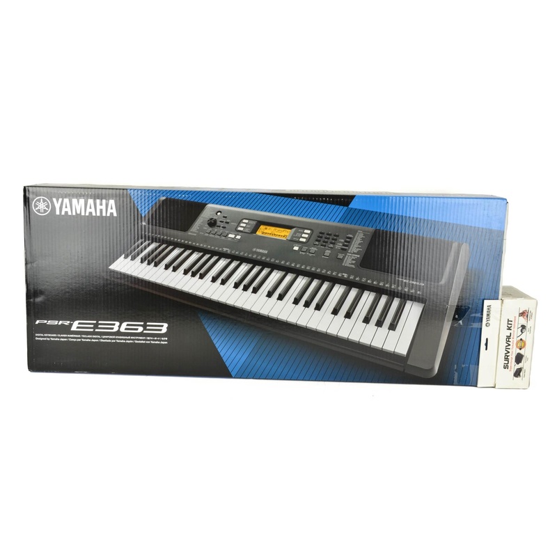 Yamaha PSR-E363 61-Key Entry-Level Portable Keyboard With B2 Survival Kit