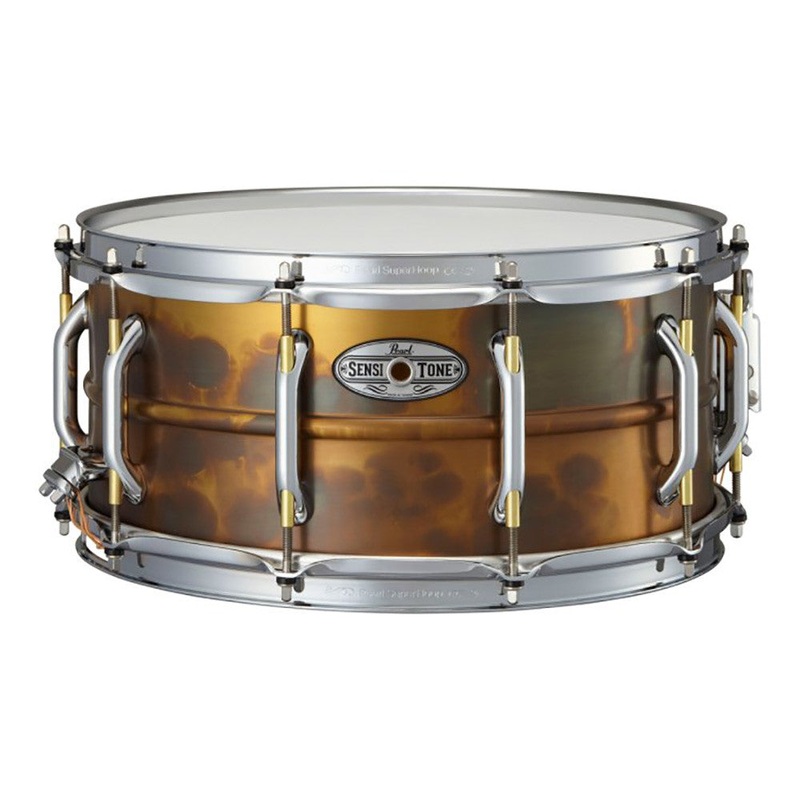 Pearl 6.5x14" Sensitone Snare - Premium Beaded Brass - Patina Finish