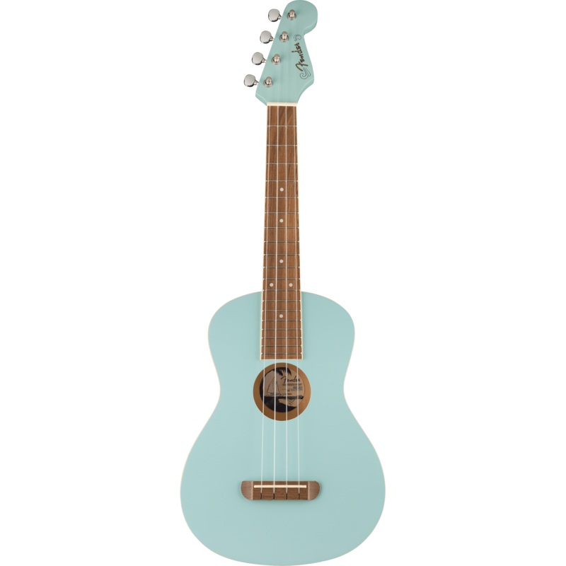 Fender Avalon Tenor Ukulele, Walnut, Daphne Blue