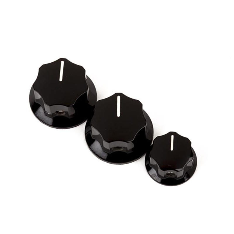 Fender Knobs, Most Jazz Bass Models, Black, Set Of 3