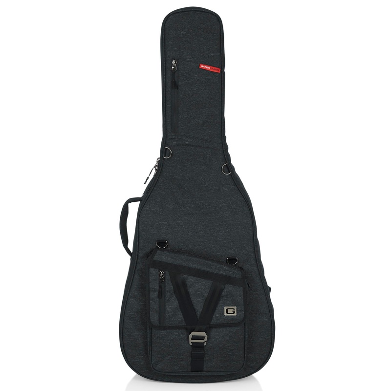 Gator Cases Transit Series Jumbo Acoustic Guitar Gig Bag With Charcoal Exterior