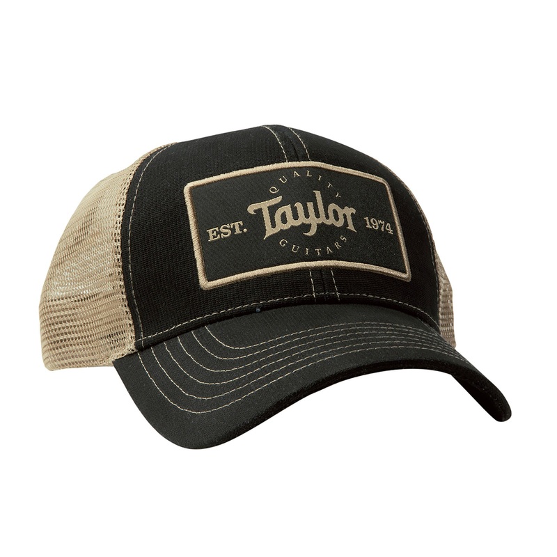 Taylor Patch Trucker Cap, Black/Khaki