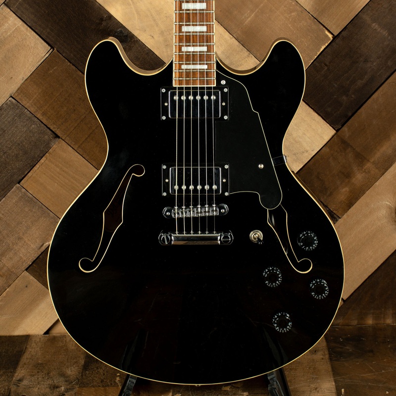 D'Angelico 2017 Premier DC DAPDCSBKCSCB Electric Guitar, Black With OGB - Used
