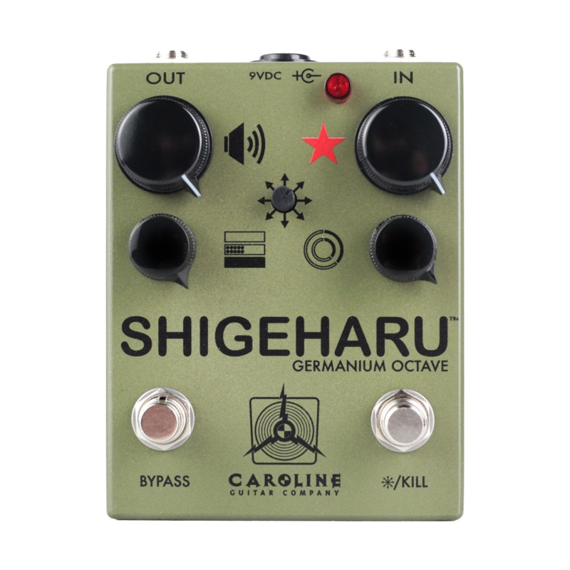 Caroline Limited Edition Shigeharu Germanium Octave Fuzz Effect Pedal, Army Green