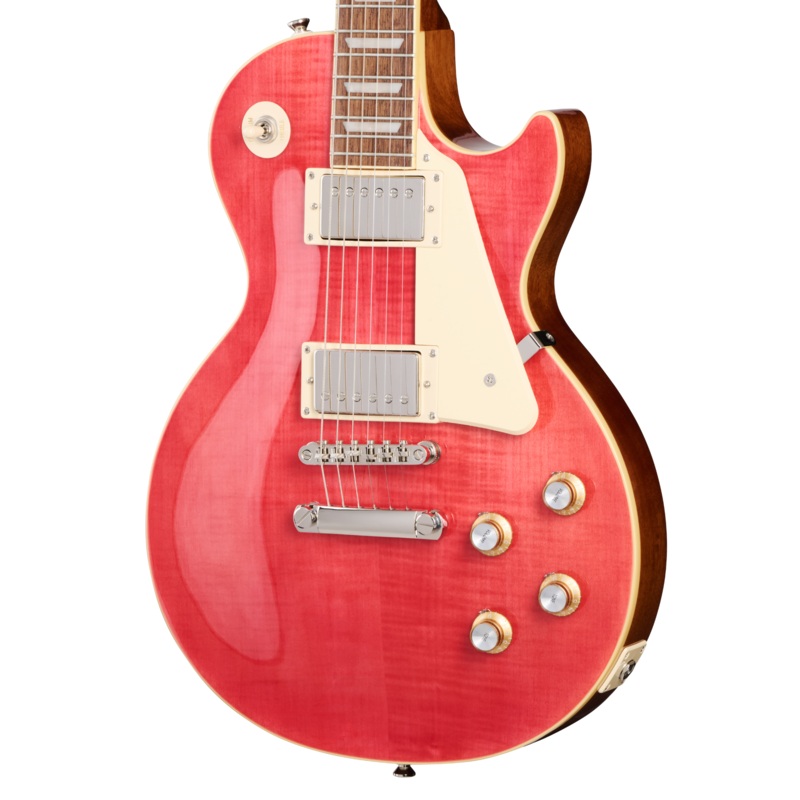 Epiphone Les Paul Standard 60s Figured Electric Guitar, Fucshia w/ Premium Gig Bag
