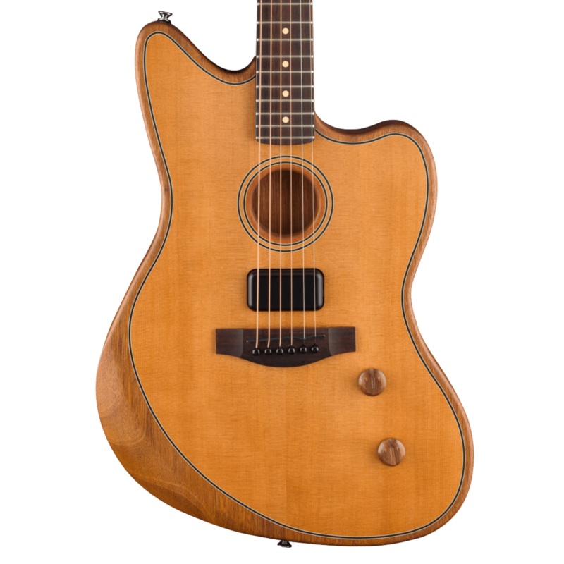 Fender Acoustasonic Standard Jazzmaster Acoustic-Electric Guitar, Aged Natural
