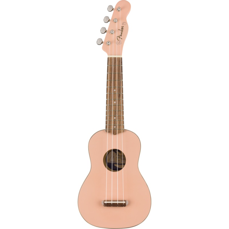 Fender Venice Soprano Ukulele, Walnut Fingerboard, Shell Pink