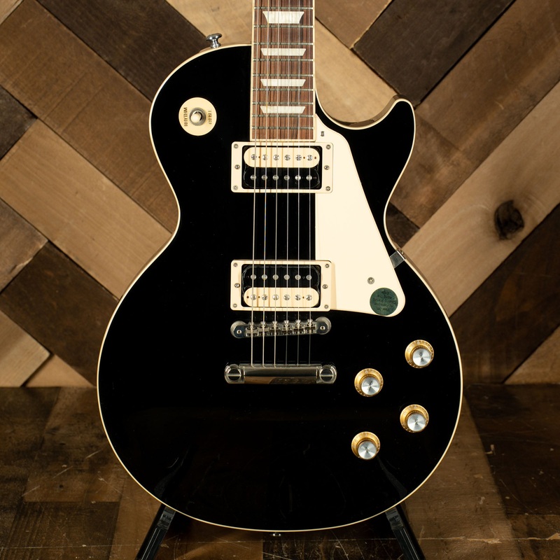 2022 Gibson Les Paul Classic Electric Guitar, Ebony with OHSC - Used