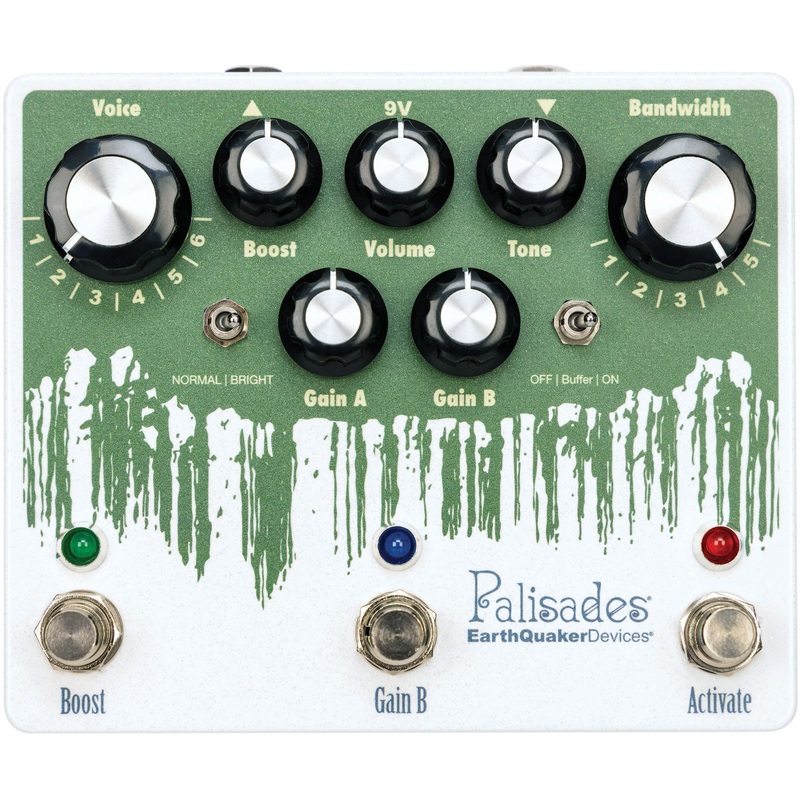Earthquaker Palisades V2 Mega Ultimate Overdrive Effect Pedal, Limited Hemp Green