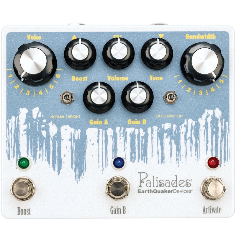 Earthquaker Palisades V2 Mega Ultimate Overdrive Effect Pedal, Limited Slate Blue