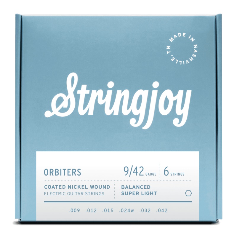 Stringjoy 09-42 Orbiters Balanced Super Light Gauge Coated Nickel Wound Electric Guitar Strings